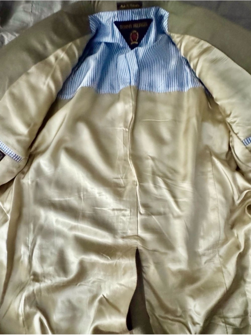 Tommy Hilfiger Tan Wool Sport Coat Blazer 42R Beige 2 Button Classic - Picture 12 of 14